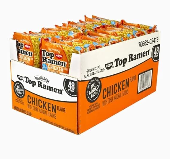 Miniatura 2 de Nissin Top Ramen The Original Chicken Flavor Ramen - Sopa de fideos ramen, 3 onzas (paquete de 48) sin MSG añadido