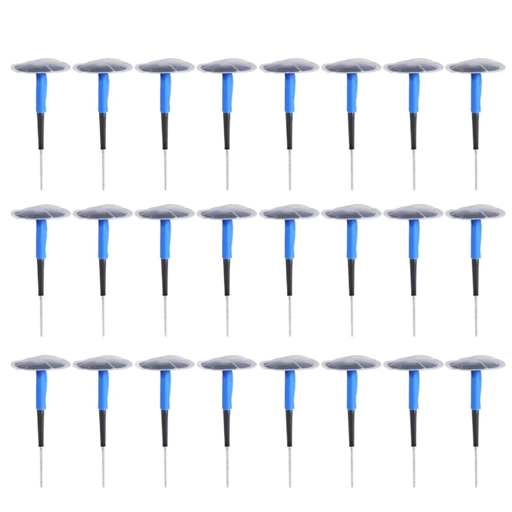 24 pezzi di patch di riparazione per foratura pneumatici, patch di funghi, gomma per pneumatici tubeless per auto e moto(48x6mm)