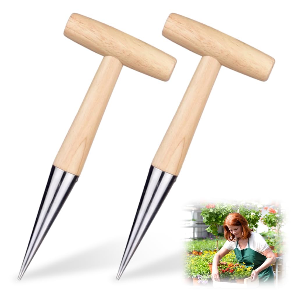 Plant Hole Digger for Planting, 2026 Hand Seed Planter Tool, Bulb Planter Tool, Seeds Transplanting Plants Planting Bulbs, Garden Seed Dispenser for All Vegetable Fruit Flower Seeds