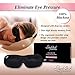 Eye Mask Designed for Eyelash Extensions, Form Fitting 3D Contoured Design, Lightweight & Soft Fabric with Adjustable Strap, No Pressure Eye Mask for Sleep & Travel (Black)