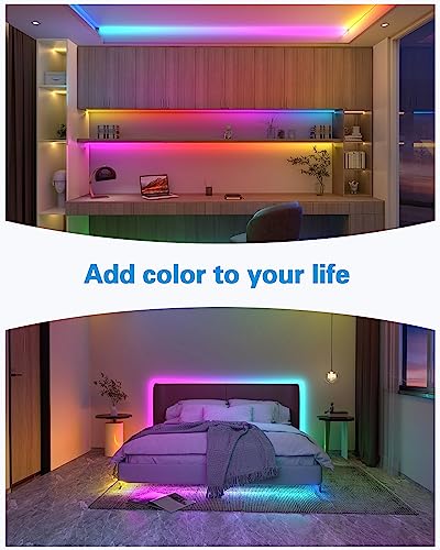 Image of ALITOVE COB Led Strip Lights Addressable RGB IC WS2811 12V Led Lights Strip 16.4FT 3600LEDs Programmable Digital Flexible LED Pixel Rope Light for Bedroom TV Home Decor(No Power Supply & Controller)