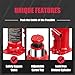 BIG RED T90203B-1 Torin Hydraulic Welded Bottle Jack, 2 Ton (4,000 lb.) Capacity, Red