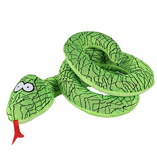 Coockoo, Buntes und Robustes Hundespielzeug Reggie grün Bunte Schlange für Hunde mit Quietscher, strapazierfähiger Sneaker-Stoff mit robustem Oxford, samtiger Unterseite