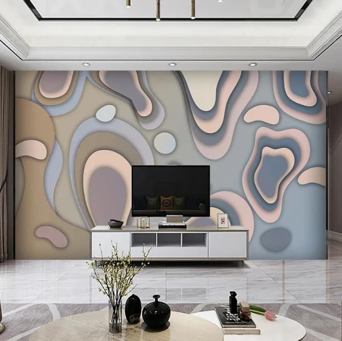 Papier peint 3D stéréoscopique chambre et fond d'écran TV 250x175