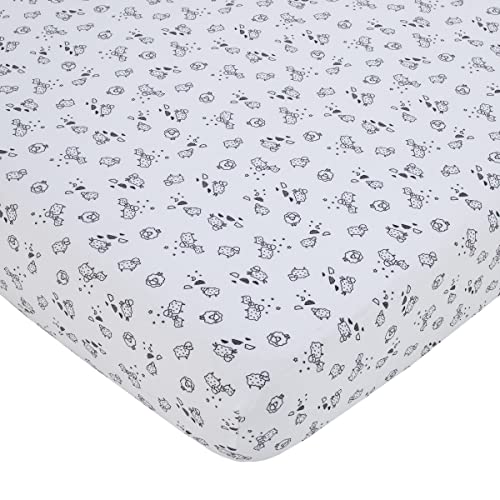 Carter's Sleepy Sheep Gray And White Lamb, Star, And Cloud 3 Piece Nursery Crib Bedding Set - Comforter, Fitted Crib Sheet, And Crib Skirt #TOP2