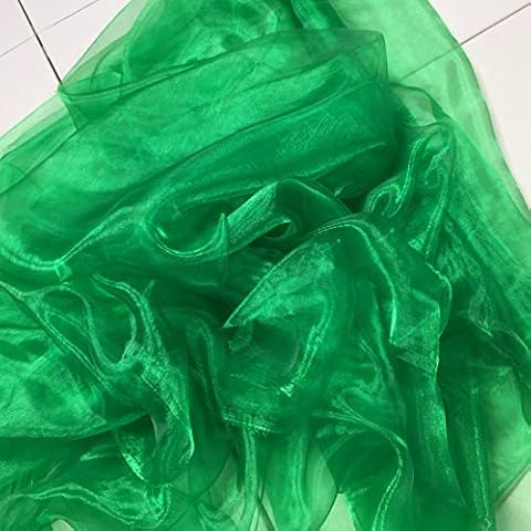 Sheer Organza Fabric Voile Sold Per METRE Curtain Wedding Material 150cm WidePricing is Set for 10% Off When Buy 3 or More Metres. (Emerald Green) (1m) Cover