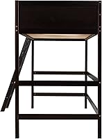 Vista 6 de Harper & Bright Designs Marco de cama individual tipo loft para niños con escalera angular, cama alta de madera para adolescentes, niñas, niños,