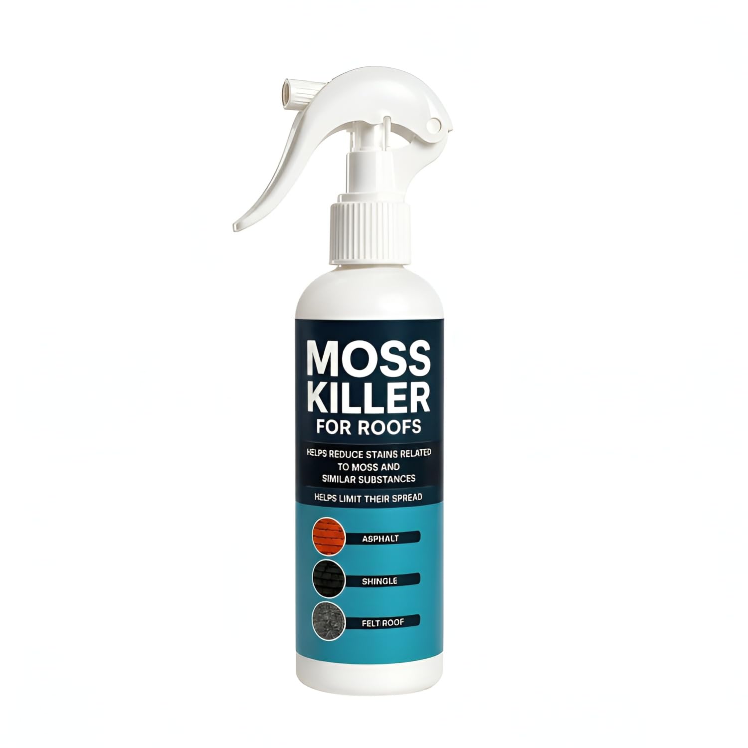 Multi-Surface Roof Moss & Algae Cleaner Spray 200ml | Moss Algae Remover for Roof, Wall, Tile & Outdoor Surfaces | Spray, Rinse & Shine Formula | Tough on Stains, Gentle on Plants-image-6