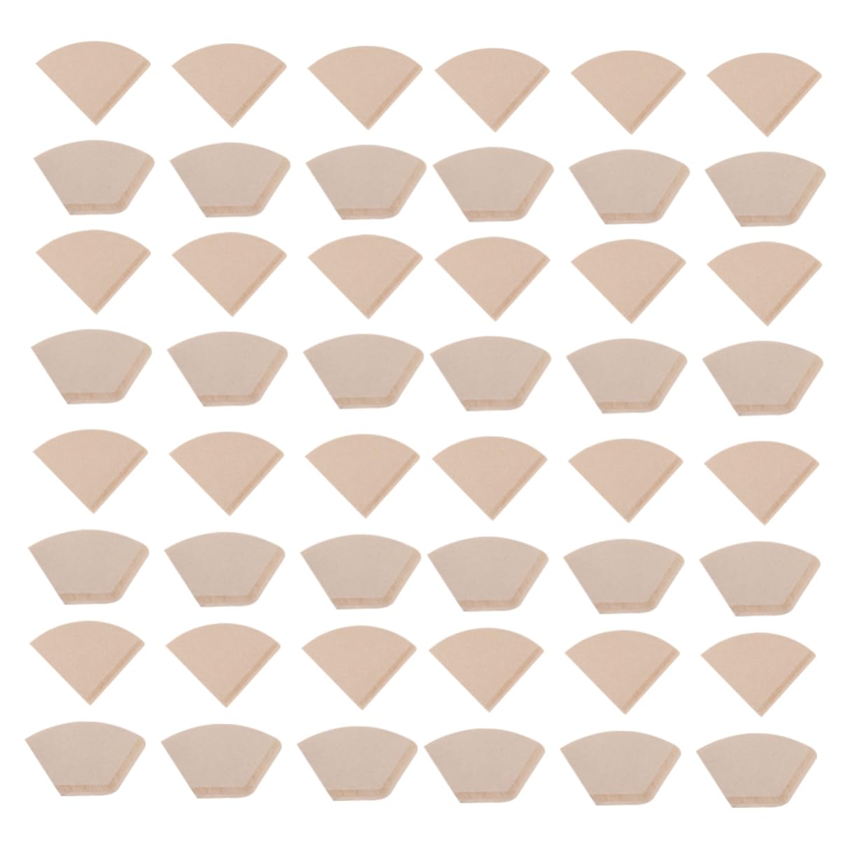COLLBATH 200Pcs Unbleached Paper Coffee Filters Disposable Drippers for Pure Coffee Compatible with Coffee Machines Fine Filtration Smooth Texture Random Styles Included