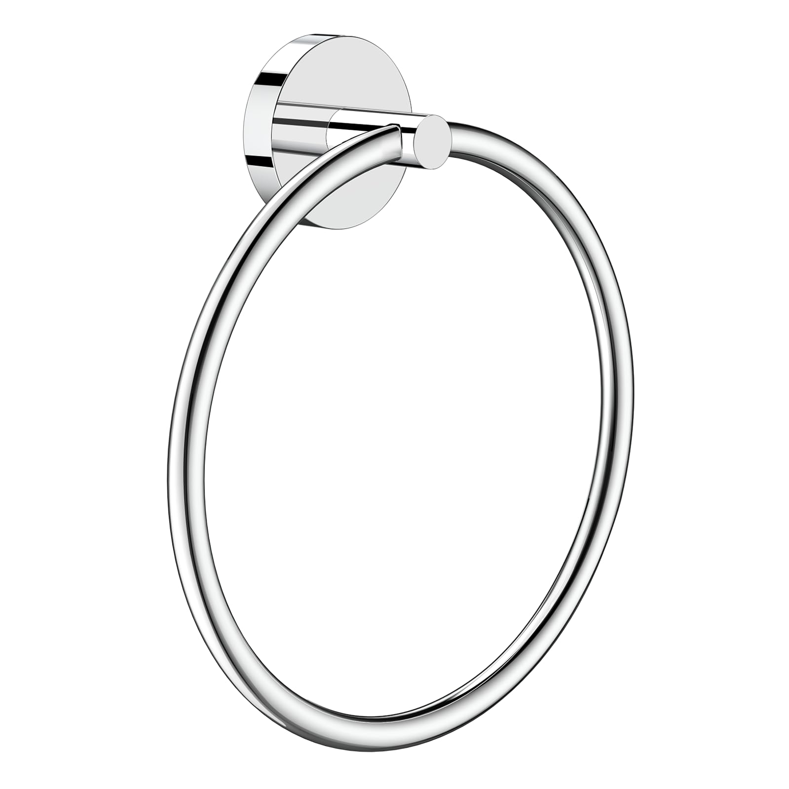 Hand Towel Holder Screw-in Mirror Silver Towel Ring for Bathroom Wall Stainless Steel Towel Hanger Round Towel Racks for Bathroom Decor and Accessories