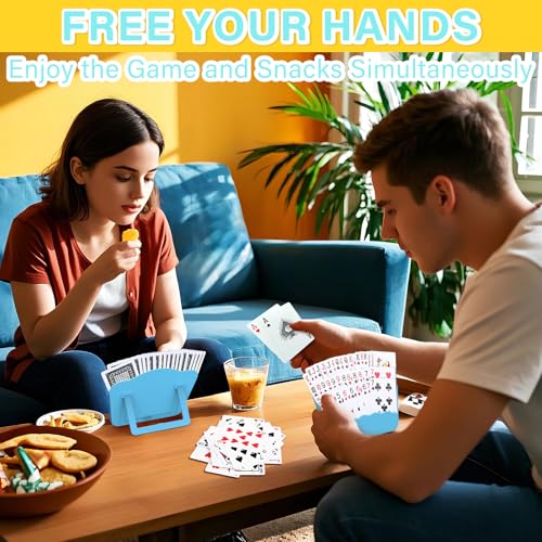 tenyond card holders for playing cards - 4 pack playing card holder wfoldable stand for easy storage and travel games seniors little hand or arthritis hand uno poker for halloween game nigths