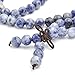 Jovivi 6mm Natural Sodalite Stone Healing Gemstone 108 Mala Prayer Beads Stretch Bracelet Necklace