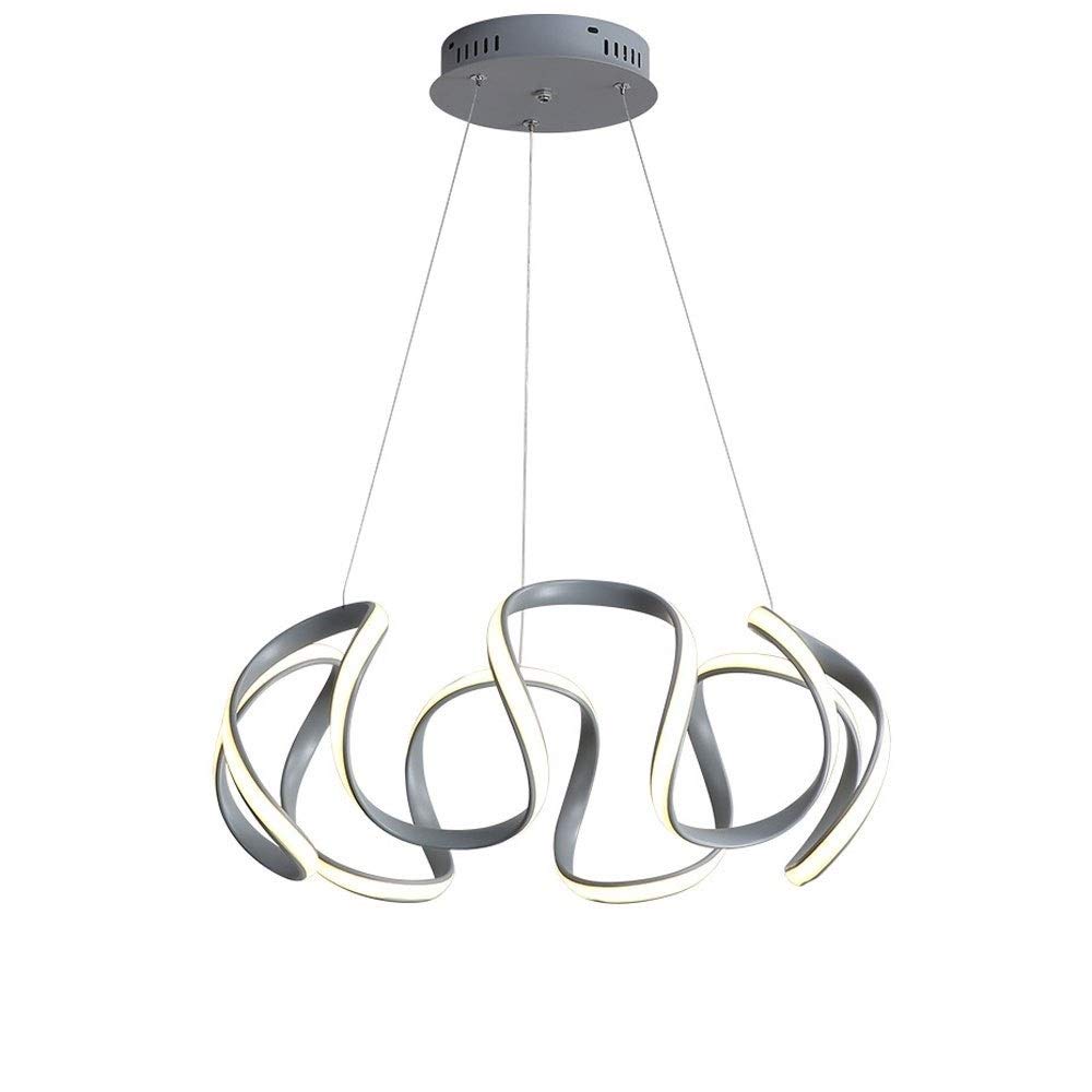 SIBEG Minimalist Chandelier Modern Luxury Aluminum Art Pendant Lamp Restaurant Bedroom Study Living Room Ceiling Light Creative LED Pendant Lamp Dimmable Warm Lighting Fixture Suspension Light 40W
