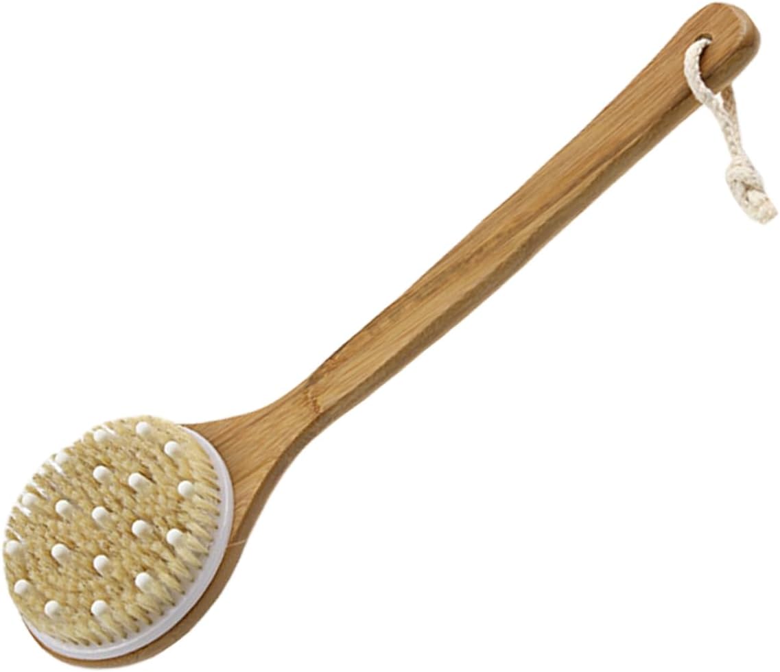 MERRYHAPY Bath Brush Exfoliating Brush for Body Long Handle Anti-Slip Bristle Back Scrubber Body Exfoliant