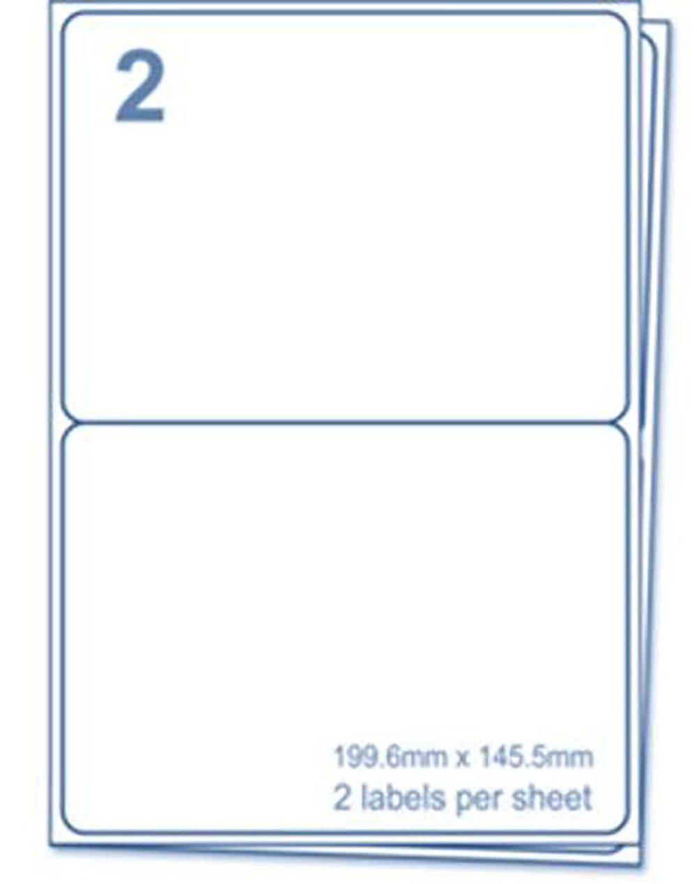 EJRange 2 Labels per A4 Sheet, 200 Sheets, 400 Labels Total Self Adhesive Address Mailing Printer Labels–Compatible with Inkjet and Laser Printers – Printable Sticky Sheet Labels