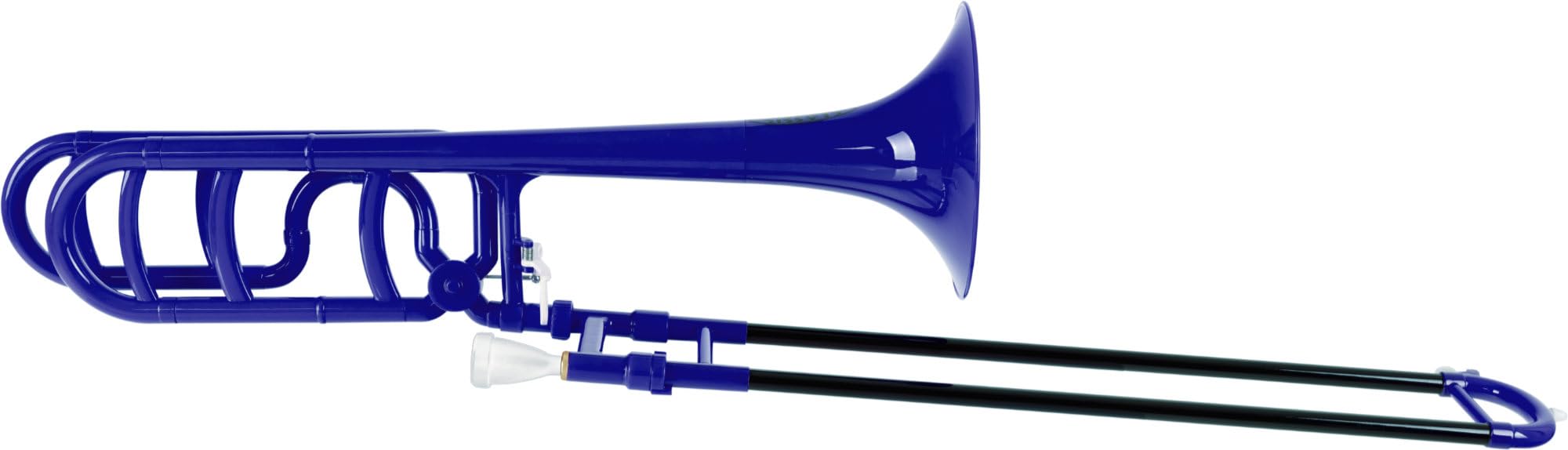 Classic Cantabile MardiBrass ABS Kunststoff Quart-Posaune - Bb/F-Stimmung - Fiberglas-Zug - 850g leicht - Bohrung: 13,9 mm - inkl. Mundstück und Gigbag - blau