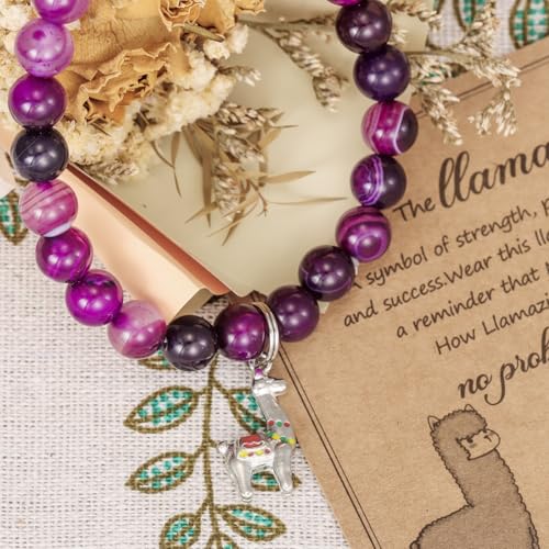 Llama Gift Bracelet for Women - No Prob Llama Probllama Lama Teacher Stuff Alpaca Birthday Bracelets4