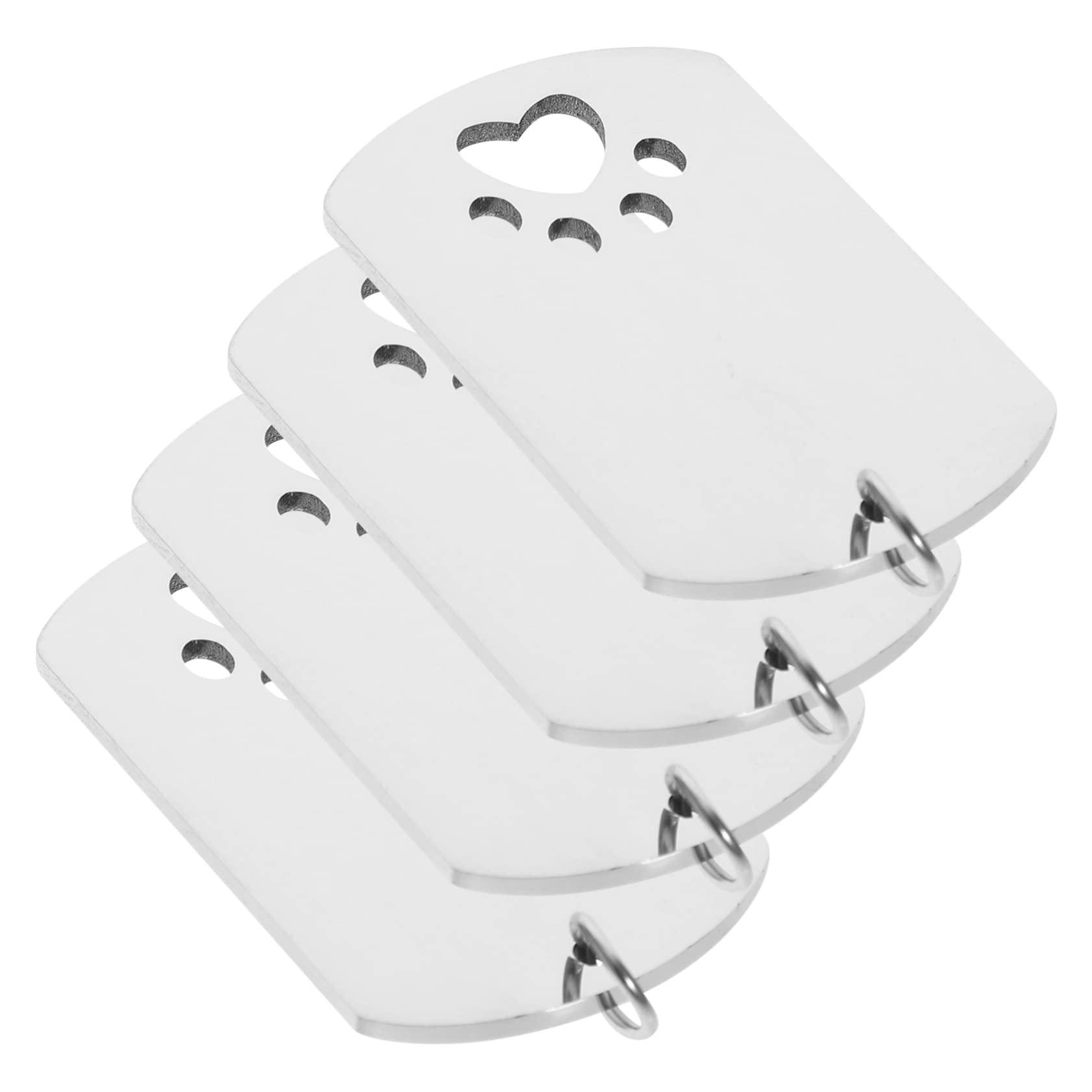 FRCOLOR 20pièces Étiquettes Identification Acier Forme De Patte Pour Chiens Et Médaille Personnalisable Pour Animaux De Compagnie Plaques à Graver