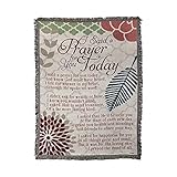 Dicksons Said a Prayer for You Botanical 52 x 68 All Cotton Tapestry Throw Blanket