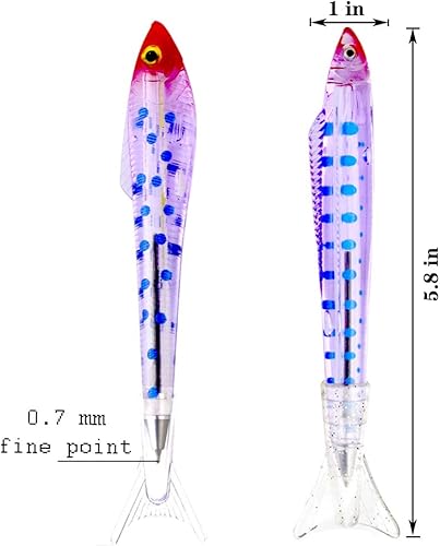Miniatura 2 de Abhay Bolígrafo de pescado, paquete de 12 bolígrafos lindos que se han ido a pescar, recuerdos de fiesta, bolígrafo de pesca, bolígrafo de pesca,