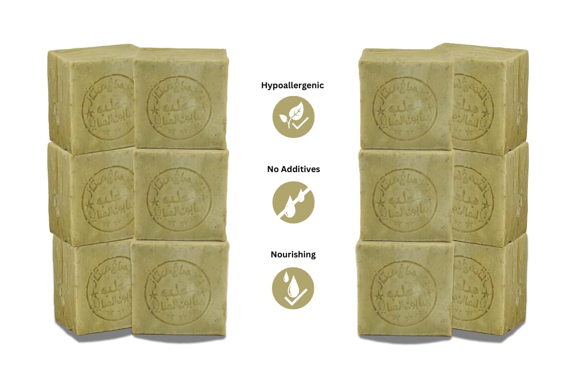 Turkish Bar 12 Pcs Laurel and Olive Oil Soap 100% Natural, Handmade, Cruelty-Free, Vegan, Moisturizing - Image 4