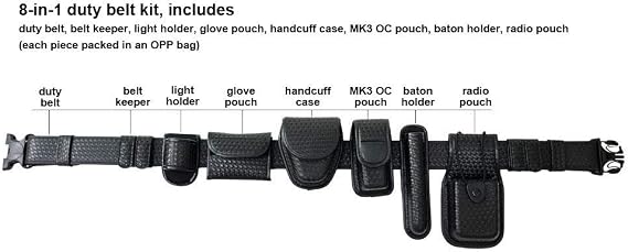 ROCOTACTICAL Sentinel Duty Web Belt, Police Duty Belt Rig, Security Modular Law Enforcement Duty Belt with Pouches