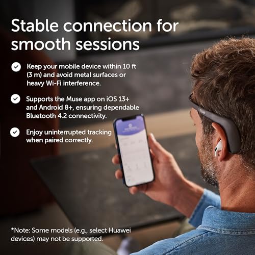 Image of MUSE MU-03-GY-ML Plastic Brain Sensing Headband, Bluetooth - Black /Grey (Activity Tracker)