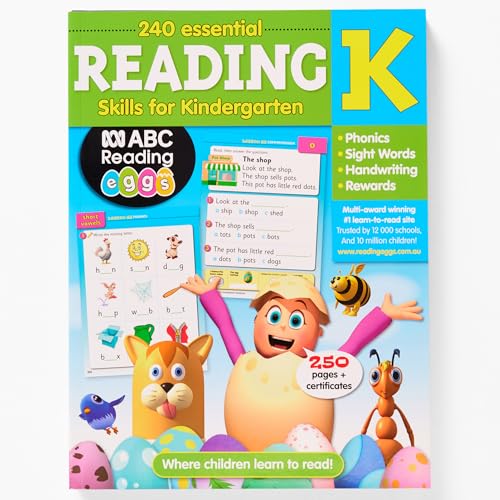 Kindergarten Reading Workbook Ages 4–6: 240 Essential Reading Lessons – Phonics, Sight Words, Handwriting, Reading Practice & Comprehension, Yearly Planner, 278 Full-Color Pages – Reading Eggs