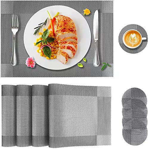 Fagonia Placemats,Place Mats Coaster for Set of 4, PVC Wipeable Non Slip Heat-Resistant Waterproof Washable Place Mats,for Kitchen Dining Patio Table Kitchen Decor and Kids
