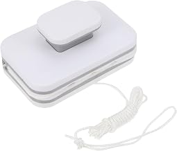 GARVALON Escova de limpeza de vidro arranhador para limpeza doméstica escovas de limpeza domésticas ferramentas domésticas de vidro para janelas arruela de vidro magnética de poliéster branco ferramentas de limpeza magnéticas