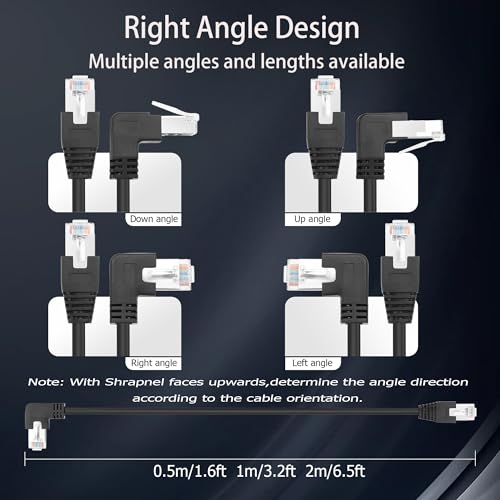 Cable Ethernet RJ45 Cat6 1 m Ángulo Derecho miniatura 6