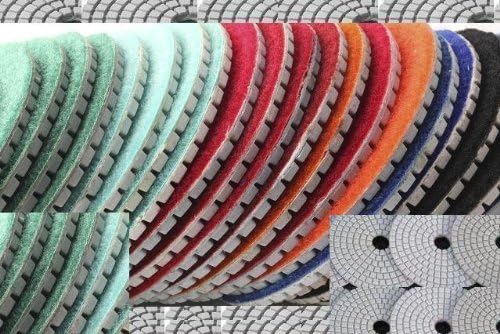 4 Inch 100mm Diamond Grit 30 50 100 200 400 Polishing Pad 50 Pieces Granite Glass Concrete Sander Marble Counter top Free Priority SHIP