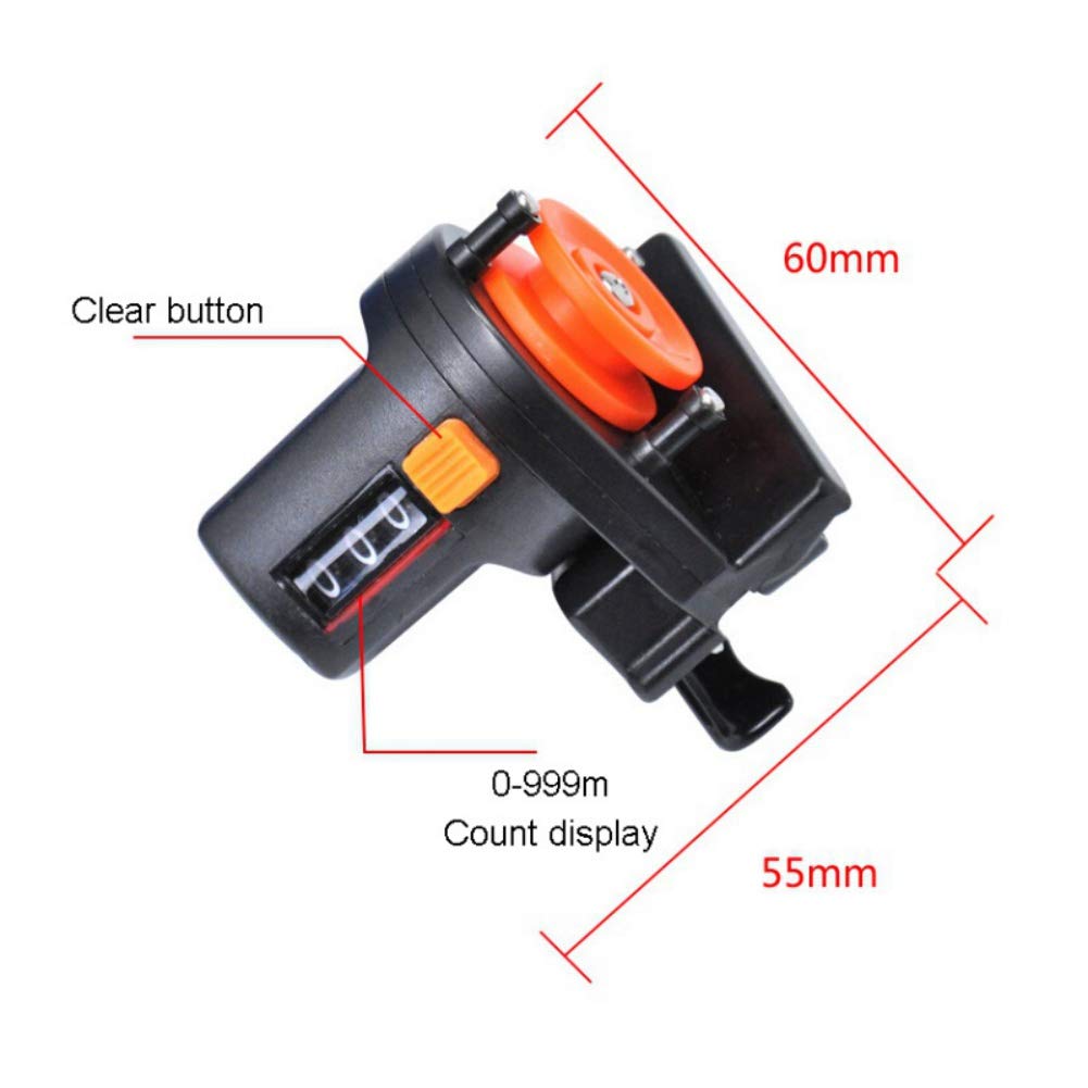 Biowlucn Fishing Line Counter Fishing Line Depth Finder Counter - Portable Fish Finderdepth Gauge Tackle Tool 0-999M for Fishing - Digital Display Length Gauge Counter Accurate Manual Meter Gear