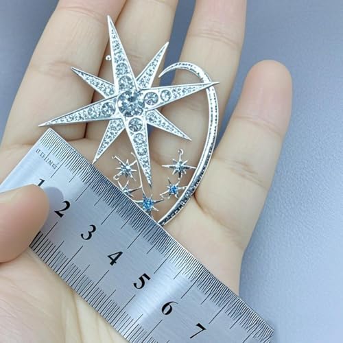 Image of Rhinestone Brooches Pin for Women Men Fashion Crystal Delicate Leaf Brooch Lapel Pins Elegant Dress Accessories