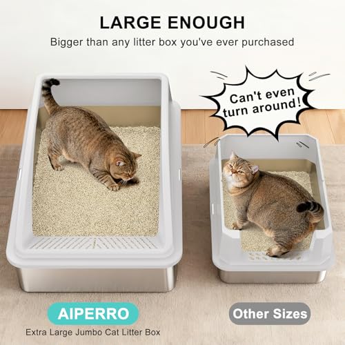 Caja sanitaria metálica para gato extra grande XL miniatura 2