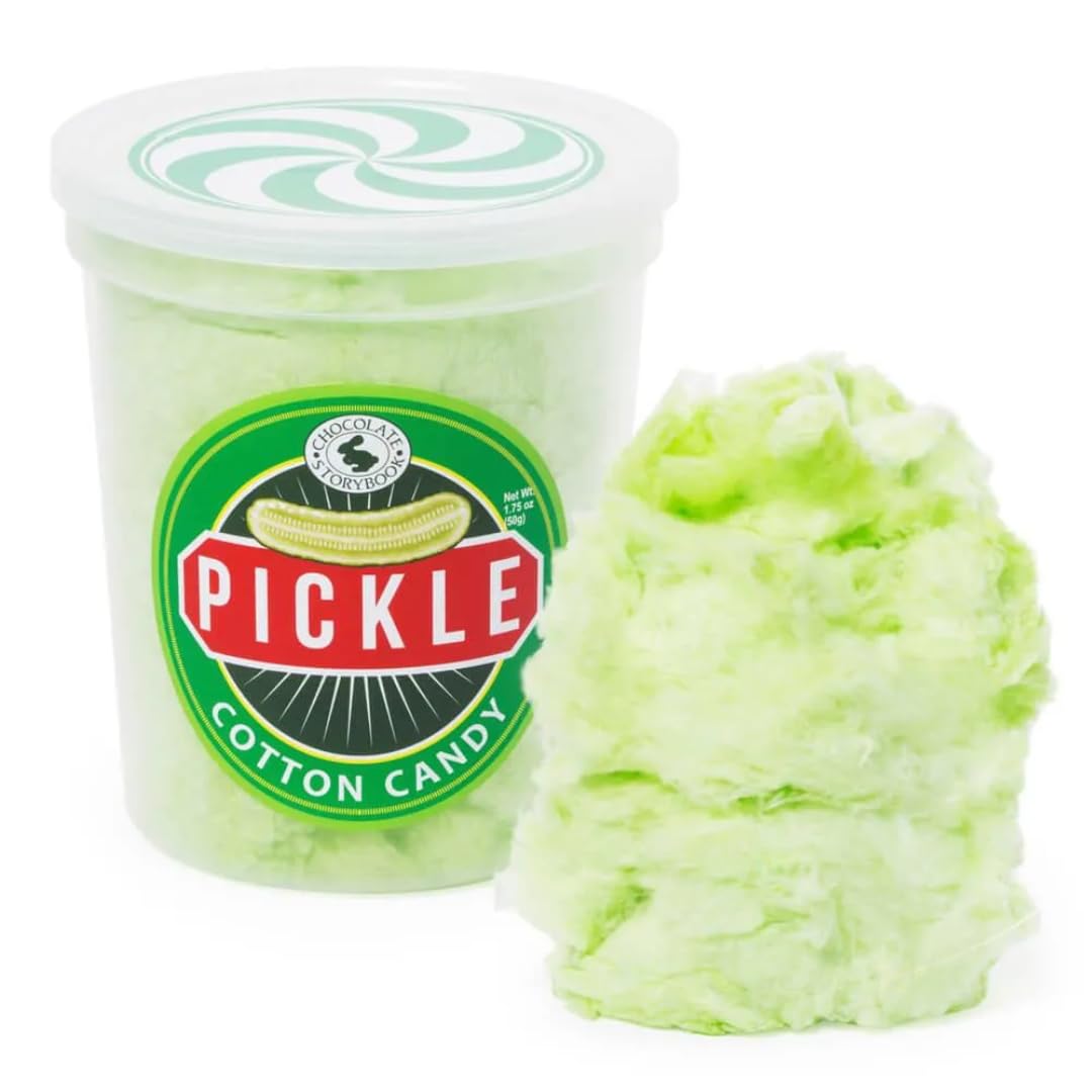 CHOCOLATE STORYBOOKPickle Gourmet Flavored Cotton Candy – Unique Idea for Holidays, Birthdays, Gag Gifts, Party Favors