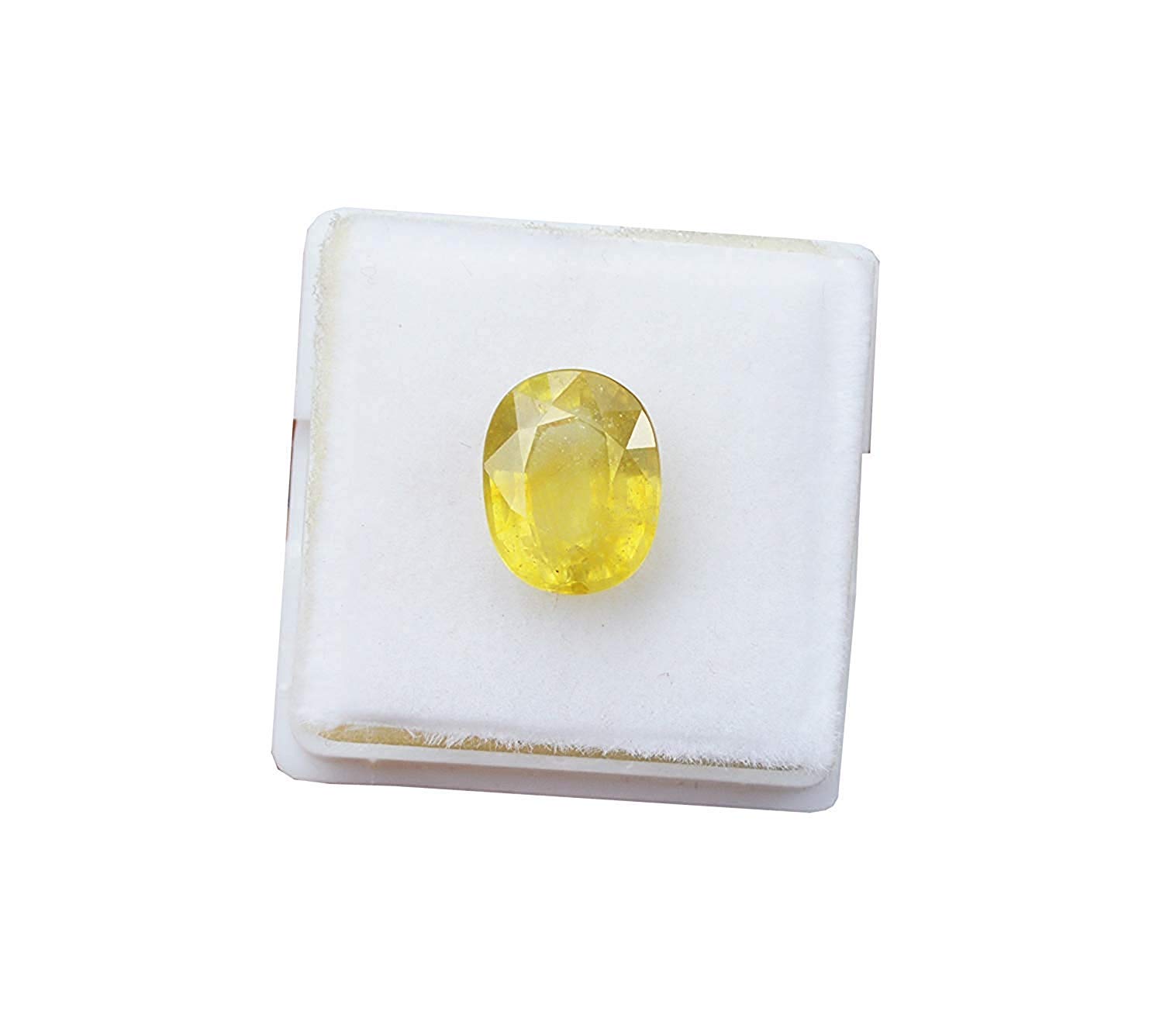 KIRTI GEMS AA+ Quality Natural Yellow Sapphire 6.25 Ratti / 5.32 Carat Certified Loose Precious Pukhraj Gemstone