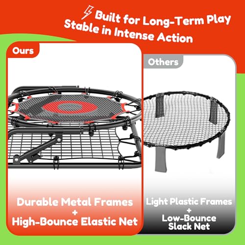 Metal Dual-Sided Baseball Softball Rebounder Net,Multi-Sport Pitch Back Rebound Net with Angles Adjustable - image 2