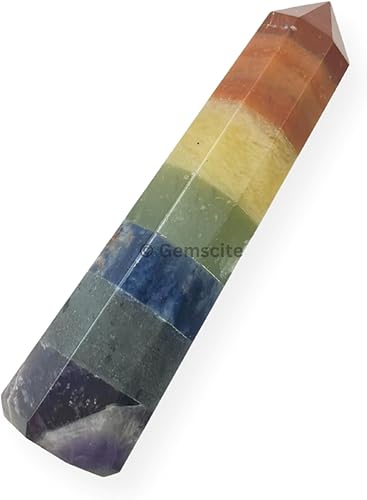 Miniatura 4 de WholesaleGemShop - Torre de obelisco de piedras preciosas de 3 pulgadas, faceta gigante, cristal de roca de Aura Rock Natural pulido Earth Wand