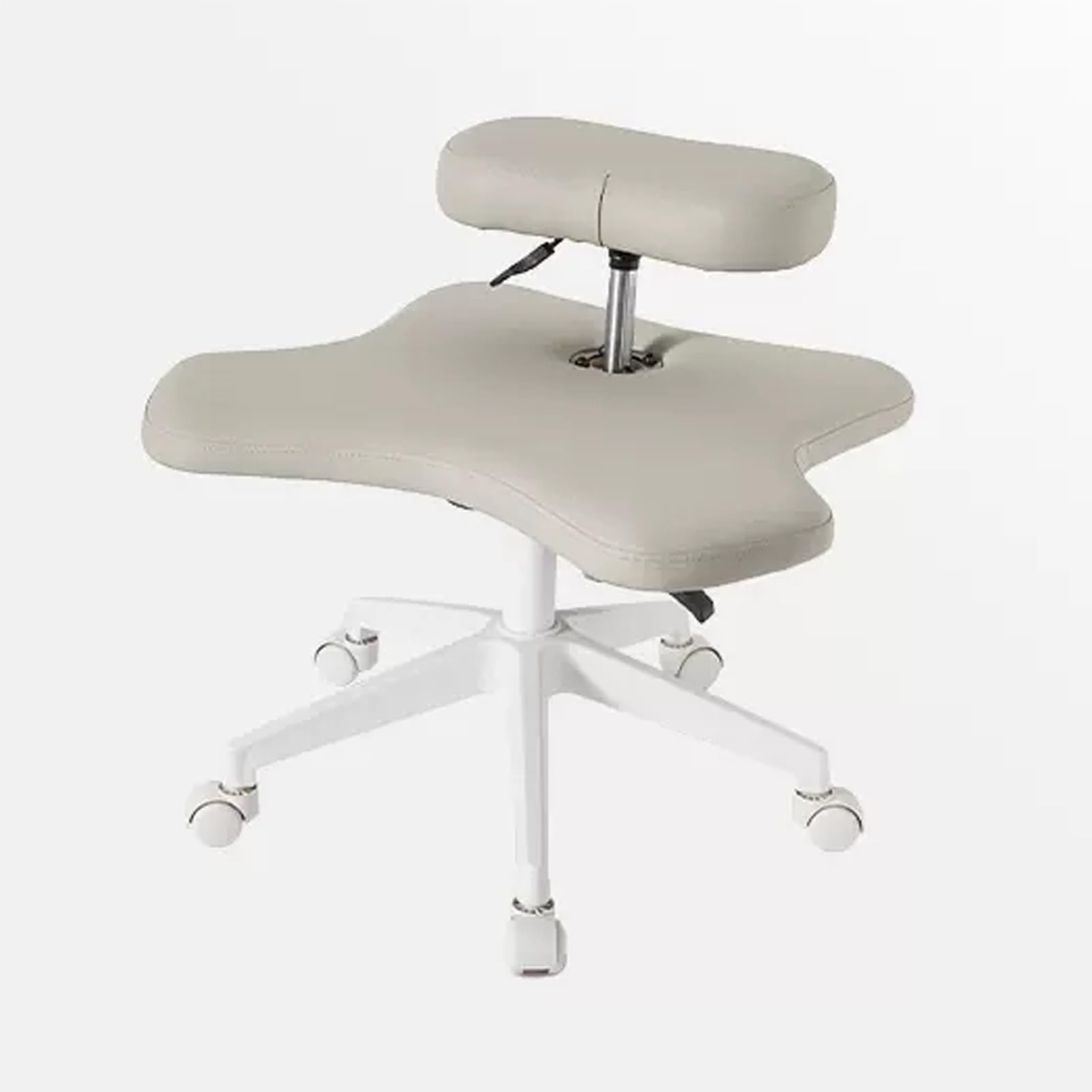 Ergonomiczne Krzesło Klęczące, Taboret na Kolana, Regulowane Krzesło Biurkowe do Domu i Biura, Grube i Wygodne Podkładki, Koła z Hamulcem, Krzesło do Medytacji do Domowego Biura (Color : GrayA
