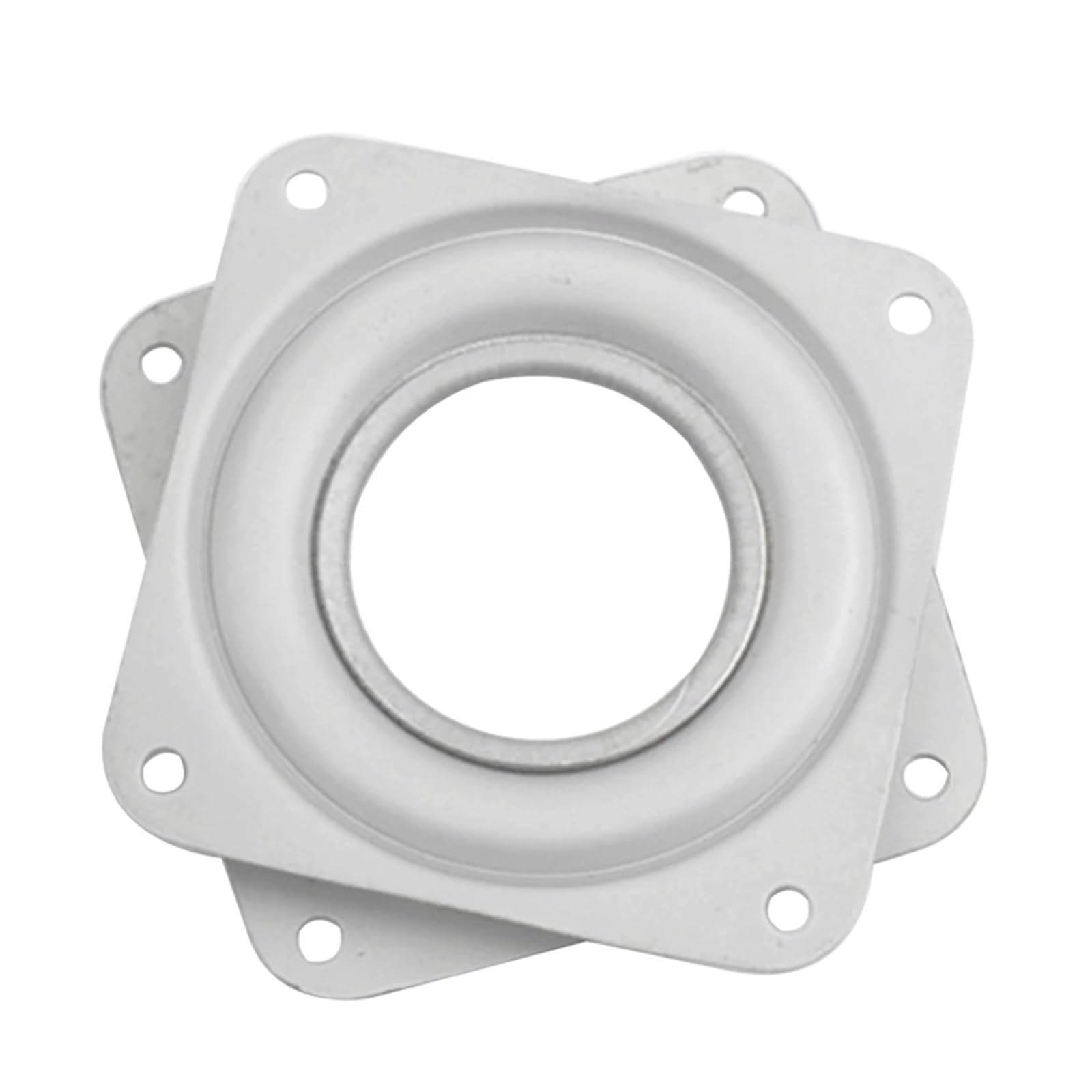 Base girevole con piastra orientabile, Espositore for giradischi bianco Cuscinetto da scrivania quadrato in ferro rotante a 360 gradi