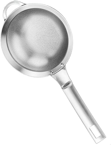 Xzhixiao 1 filtro de leche de soja y jugo de fruta de acero inoxidable, cucharón pequeño adecuado para filtrar alimentos de cocina, té, café en