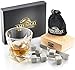 Price comparison product image Luxury Whisky Stones Gift Set - Gift for Men - Reusable Ice Cubes - Set of 9 Whiskey Rocks - Great Birthday Idea for Men - Chilling Stones in Handcrafted Wooden Box, Ice Tongs + Classy Coasters