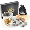 Luxury Whisky Stones Gift Set – Best Gift for Men – Reusable Ice Cubes – Set of 9 Whiskey Rocks – Great Birthday Idea…