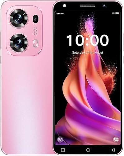 LatsYrs 4G Mobile Phone - 2GB and 16GB/Expandable storage 128GB, Android 10.0, 3500mAh big battery,Dual SIM Dual Camera,WIFI/GPS/Face ID Unlock (Reno13Pro-Pink