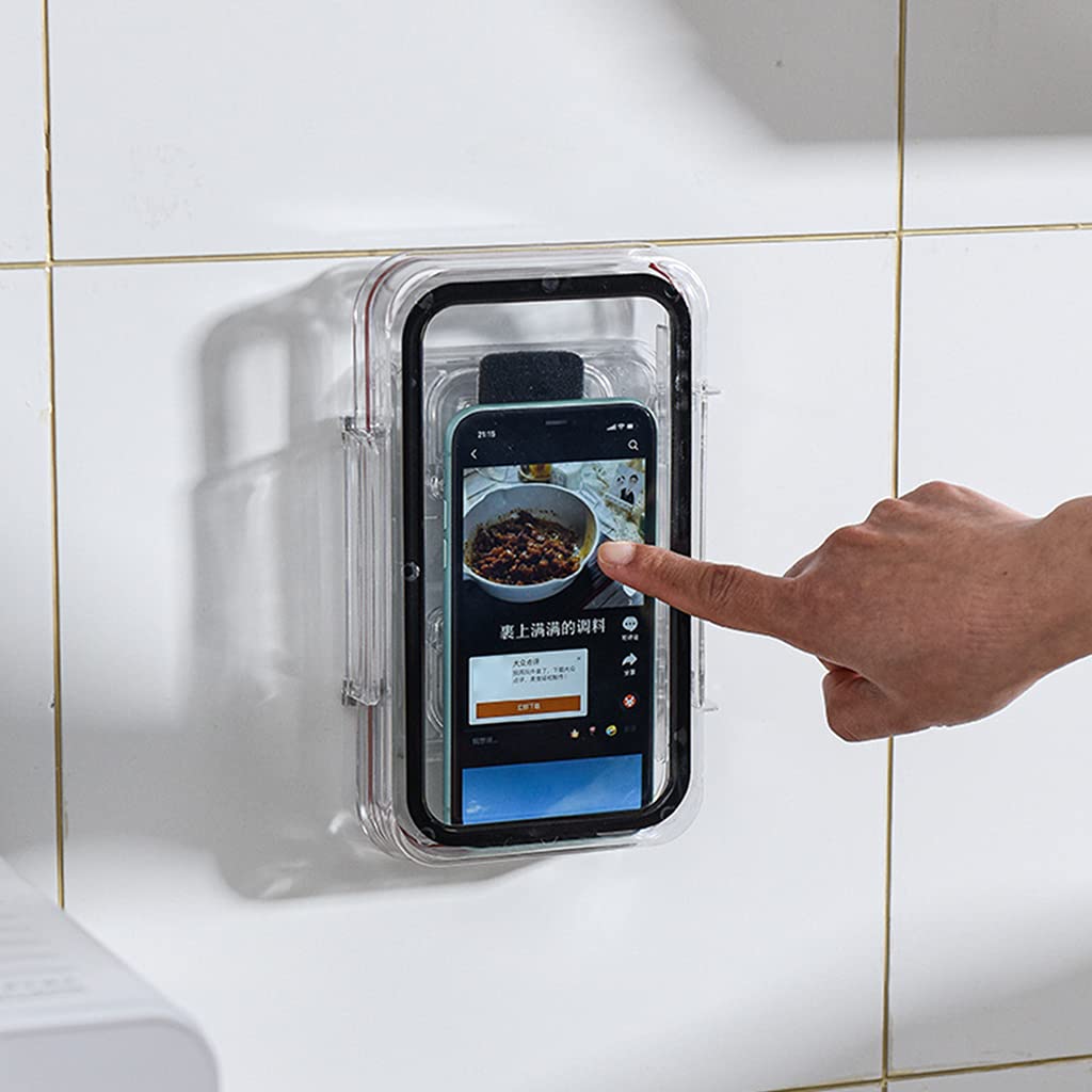 Impermeabile e anti-appannamento sensibile per touch screen aggiornato doccia supporto per telefono impermeabile supporto per telefono supporto da parete con luce