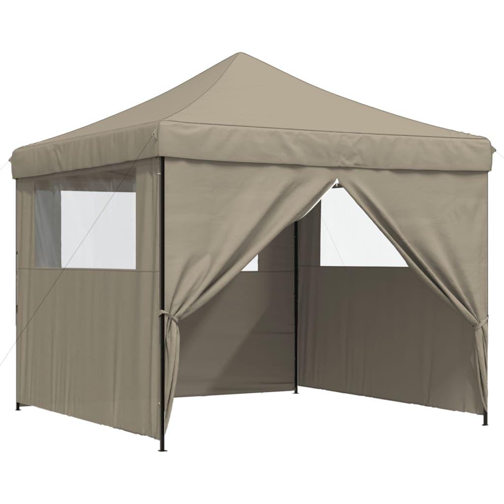 Pop-Up pawilon imprezowy, składany, z 4 ściankami bocznymi, kolor taupe