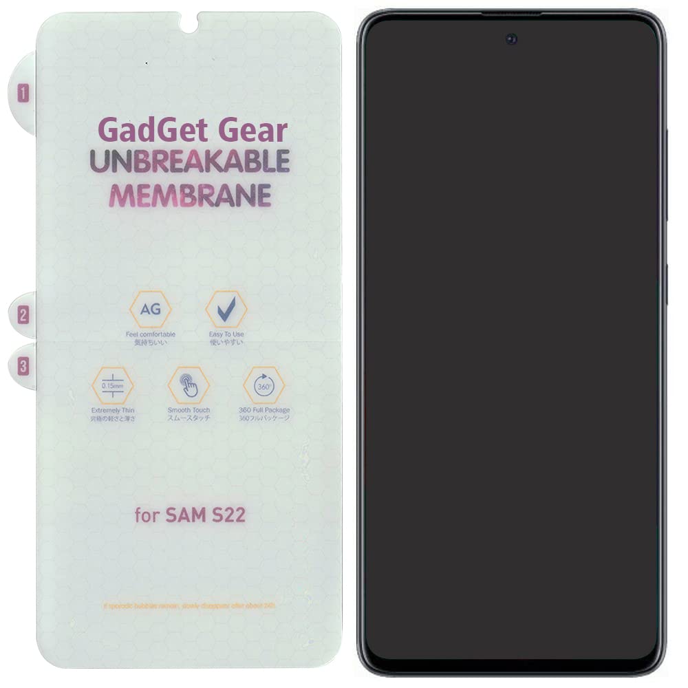 GADGET GEAR Samsung S22 Matte Unbreakable Screen Protector Hydrogel Membrane Supports Fingerprint Scanner With Edge to Edge Coverage and Easy Installation (B09QYTZH7G) Amazon Price History, Amazon Price Tracker