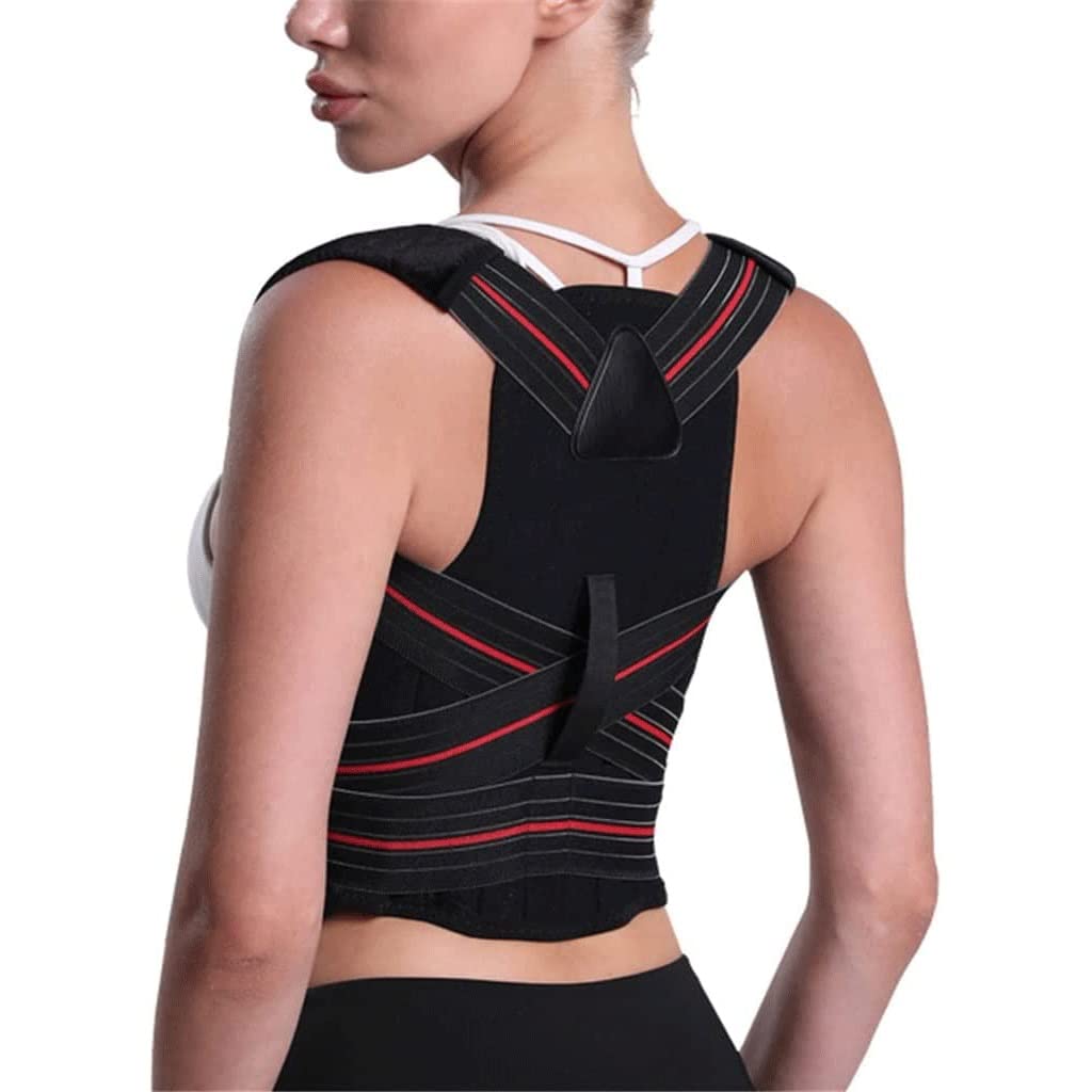 SUNMME Adjustable Straight Back Posture Corrector Shoulder Lumbar Brace Spine Support Belt Adjustable Corset Correction Body (Size : XL) (XXLarge) ()