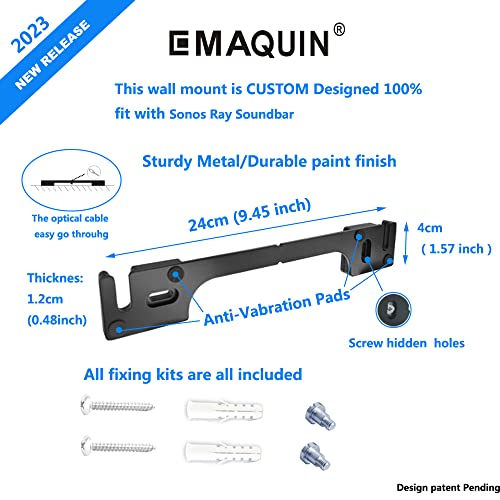 Image of Wall Mount Bracket for SONOS RAY Soundbar(Random Colour)